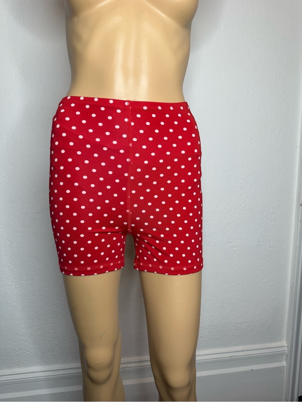 Reformation Women’s EcoMove Polka Dot Bike Shorts Women’s Size S Red